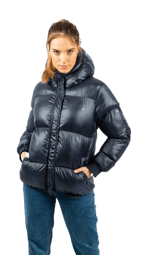ecoon apparel jacket monaco short women sustainable clothing recyclable premium blue eco281220_a KRN glasses ECO281220TXS XS