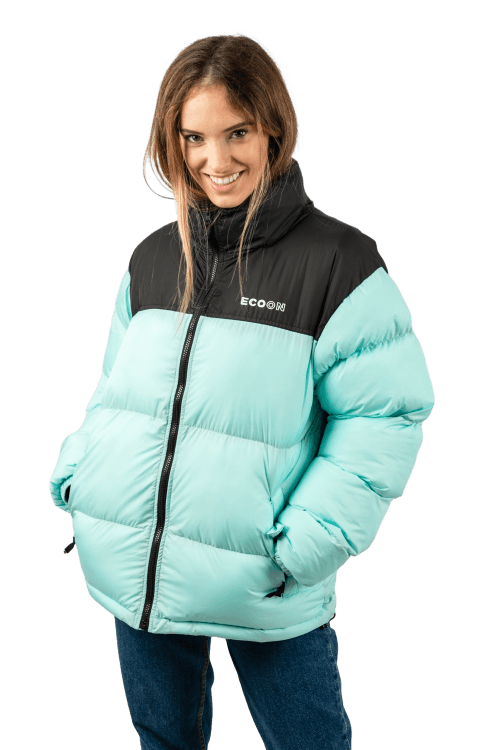 ecoon apparel jacket lisboa short unisex sustainable clothing recyclable premium turquoise eco281325_a KRN glasses ECO281325TXS XS