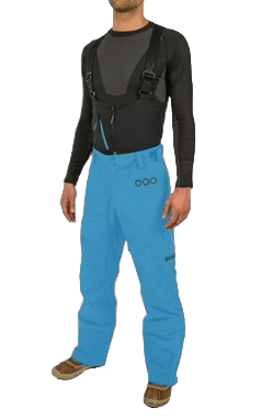 ecoon apparel ski pants ecoexplorer men sustainable clothing recyclable premium sky blue eco320116 KRN glasses ECO320116TXXS XXS