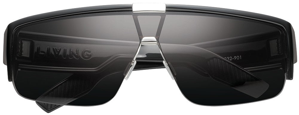 IVI VISION Sunglasses LIVING - Polished Black / Grey Lens