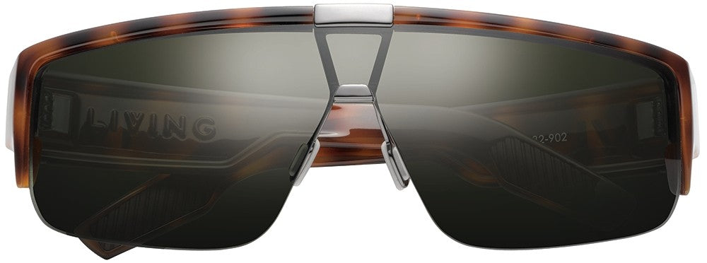IVI VISION Sunglasses LIVING - Polished Classic Tortoise / Green Grey Lens