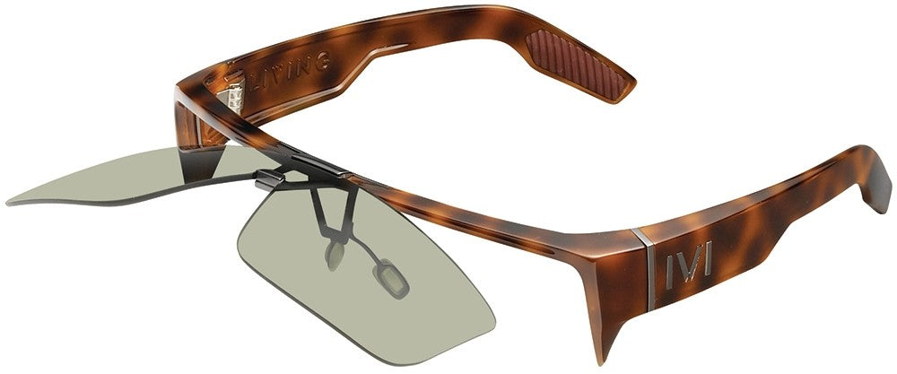 IVI VISION Sunglasses LIVING - Polished Classic Tortoise / Green Grey Lens