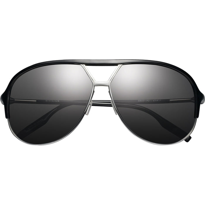 IVI VISION Sunglasses DIVISION - Polished Black-Chrome/Grey Polarized