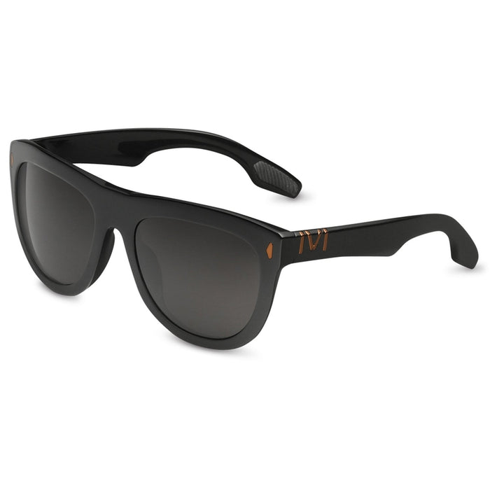 IVI VISION Sunglasses JAGGER - Polished Black - Marble Stone / Grey Lens