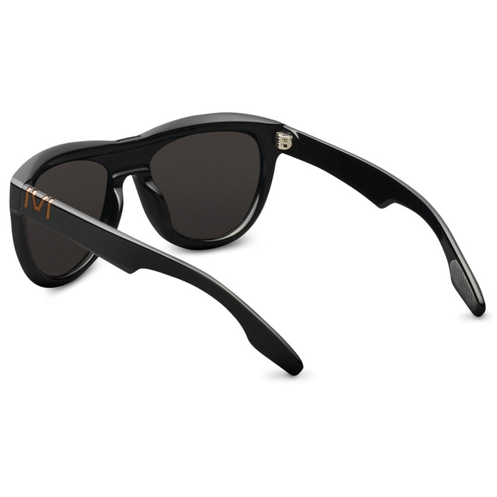IVI VISION Sunglasses JAGGER - Polished Black - Marble Stone / Grey Lens