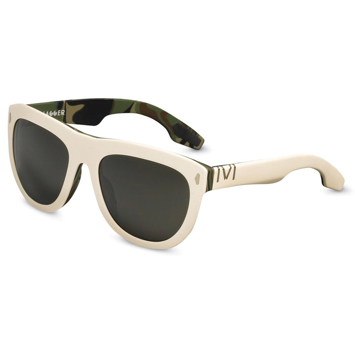 IVI VISION Sunglasses JAGGER - Polished Black - Marble Stone / Grey Lens