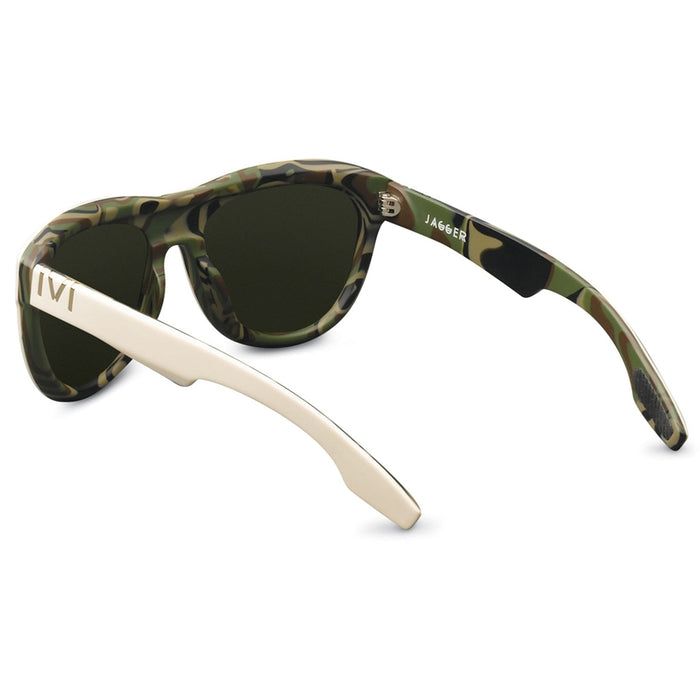 IVI VISION Sunglasses JAGGER - Polished Black - Marble Stone / Grey Lens
