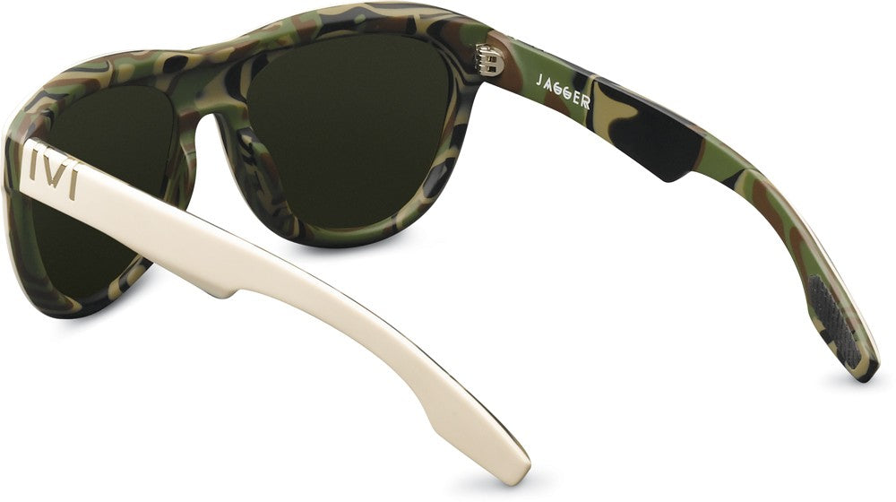 IVI VISION Sunglasses JAGGER - Polished Ivory - Dpm / Green Grey Lens