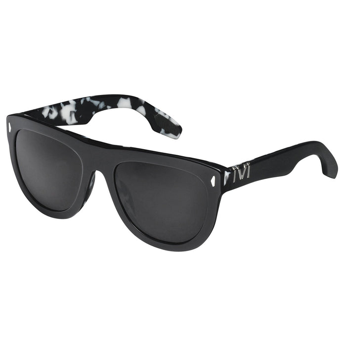 IVI VISION Sunglasses JAGGER - Polished Black - Marble Stone / Grey Lens