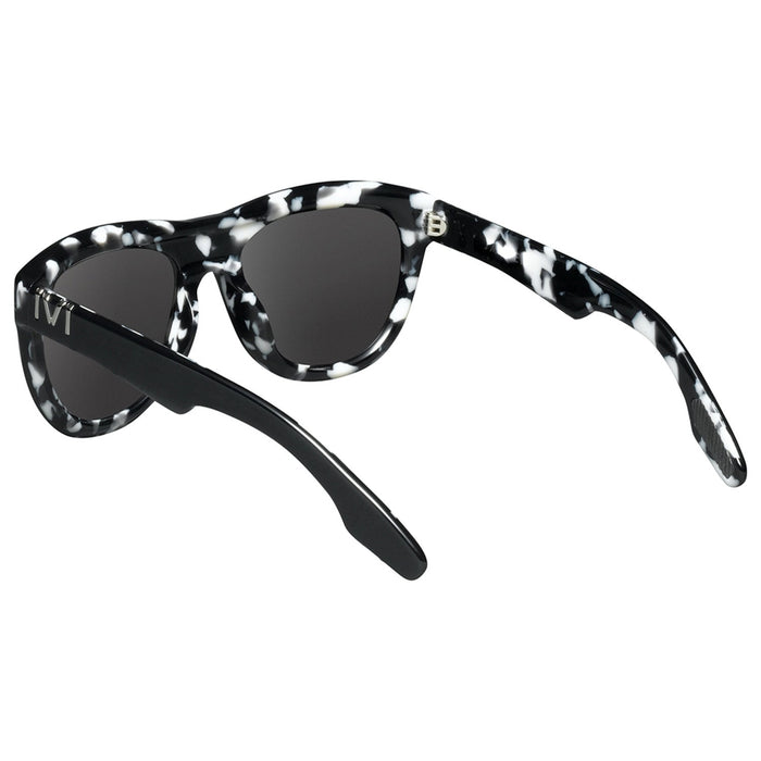 IVI VISION Sunglasses JAGGER - Polished Black - Marble Stone / Grey Lens