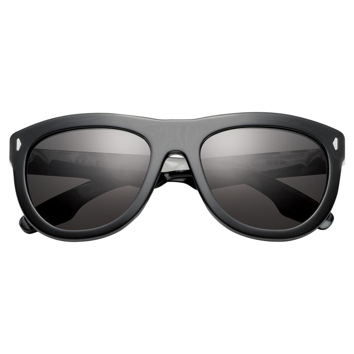 IVI VISION Sunglasses JAGGER - Polished Black - Marble Stone / Grey Lens