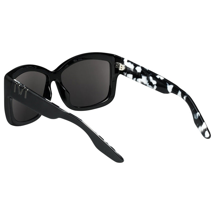 IVI VISION Sunglasses BEVERLY - Matte Black - Marble Stone / Grey Lens
