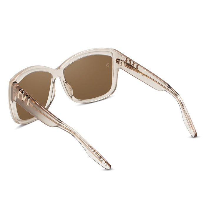 IVI VISION Sunglasses BEVERLY - Matte Black - Marble Stone / Grey Lens