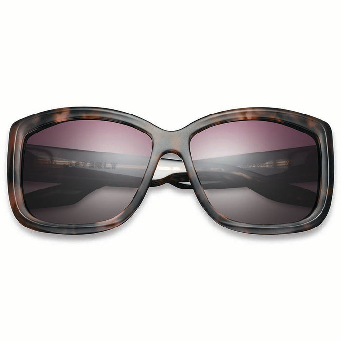 IVI VISION Sunglasses BEVERLY - Matte Black - Marble Stone / Grey Lens