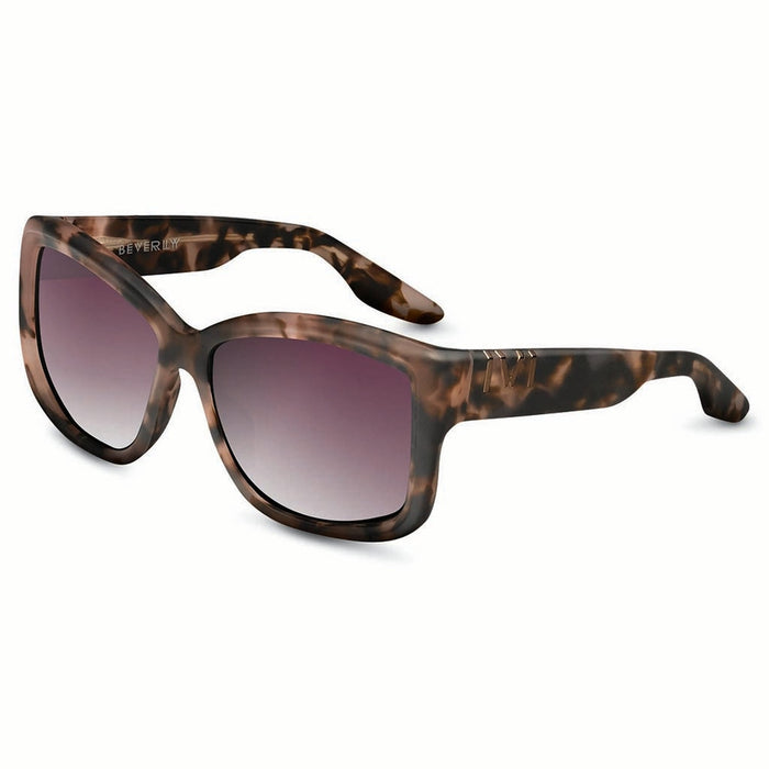 IVI VISION Sunglasses BEVERLY - Matte Black - Marble Stone / Grey Lens