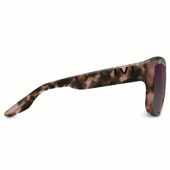 IVI VISION Sunglasses BEVERLY - Matte Black - Marble Stone / Grey Lens