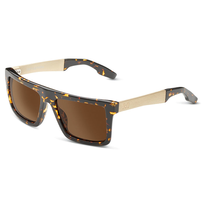 IVI VISION Sunglasses SEPULVEDA - Polished Ambercomb Tortoise - Brushed Gold / Bronze AR Lens
