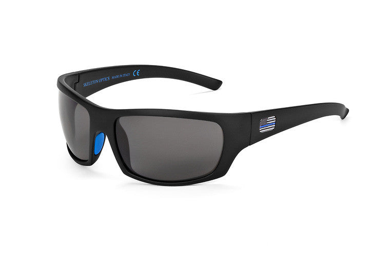 image of sunglasses model Skeleton Optics Renegade - Blue Line