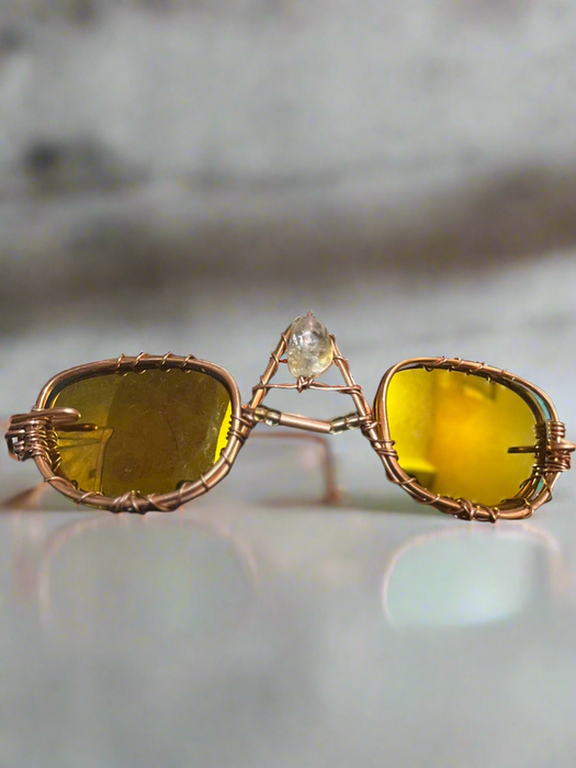 Iamevibez Custom Wire Wrapped Citrine Sunglasses