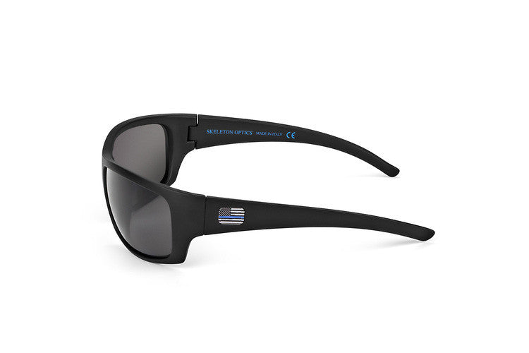 image of sunglasses model Skeleton Optics Renegade - Blue Line