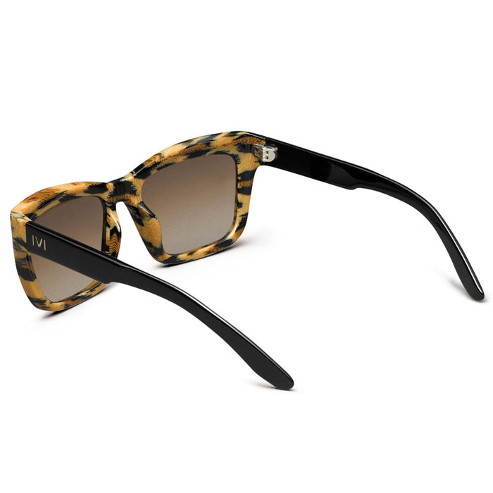 IVI VISION Sunglasses BONNIE - Polished Leopard - Polished Black / Bronze Gradient Lens
