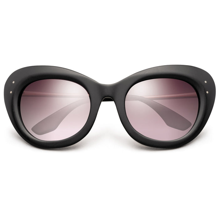 IVI VISION Sunglasses FAYE - Matte Black - Rose Gold / Rose Gradient Lens