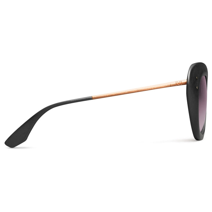 IVI VISION Sunglasses FAYE - Matte Black - Rose Gold / Rose Gradient Lens