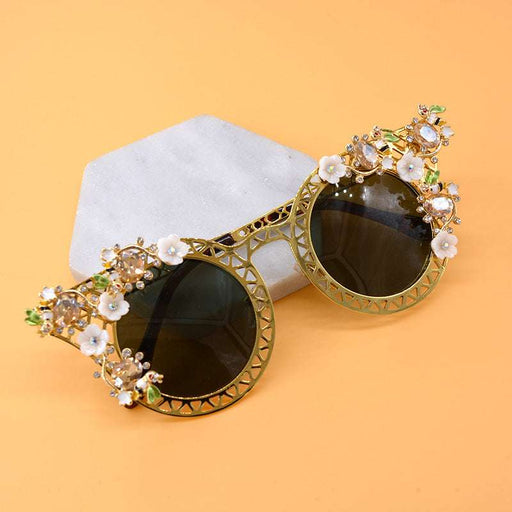 RAMODO JEWELRY Enchanted Floral Sunglasses - Vintage Glamour - Product image