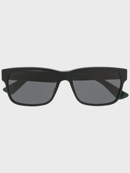 Gucci GG0340S-006 58 “Recycled Ace” Men’s Rectangular Sunglasses (UPC 889652155562)