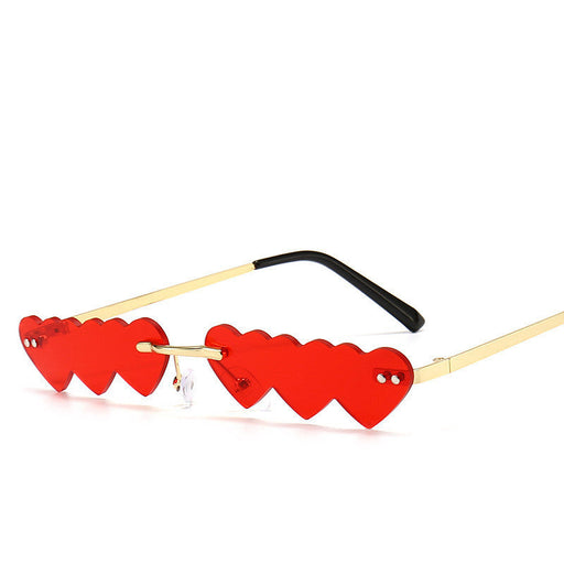 RAMODO JEWELRY Heart-Shaped Rimless Sunglasses - Unique & Trendy for Fashionistas - Product image