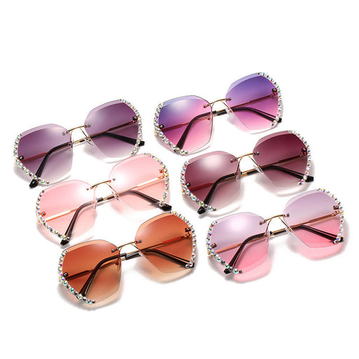 RAMODO JEWELRY Dazzling Diamond Rimless Sunglasses - Vintage Glamour - Product image