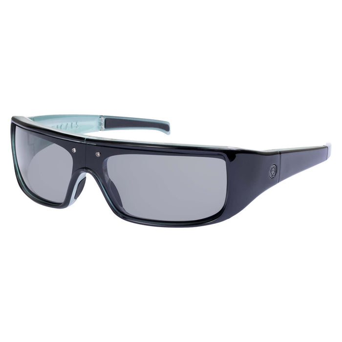 POPGEAR | Polarized, Gloss Black/Blue Crystal, Gray Lens, Small