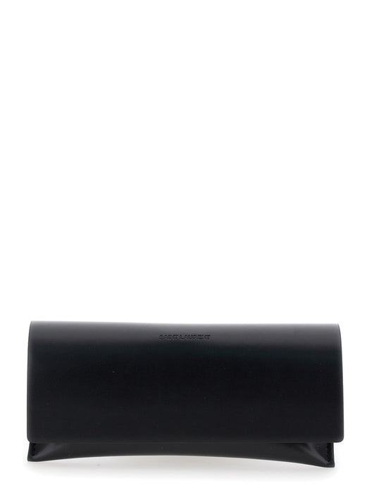 Saint Laurent Women Brown Sunglasses With Tortoiseshell Print And Cassandre Logo On Temples In Acetate Woman