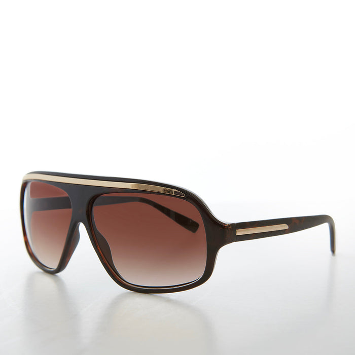 SUNGLASS MUSEUM Fancy Flat Top Pilot Sunglasses - Renee