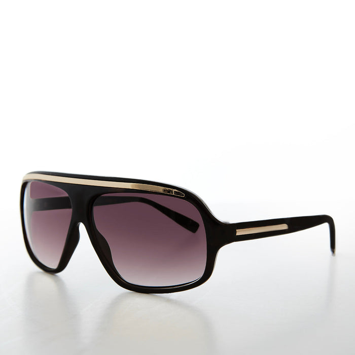 SUNGLASS MUSEUM Fancy Flat Top Pilot Sunglasses - Renee