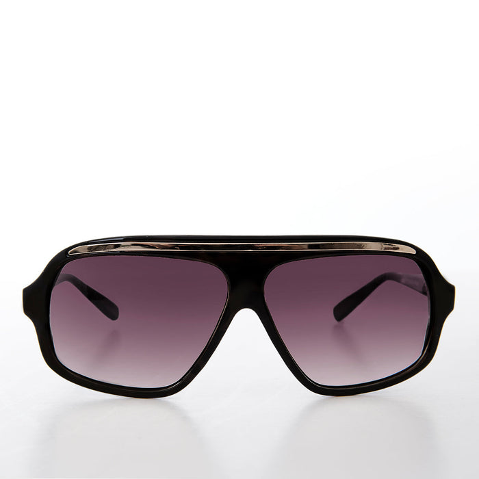 SUNGLASS MUSEUM Fancy Flat Top Pilot Sunglasses - Renee