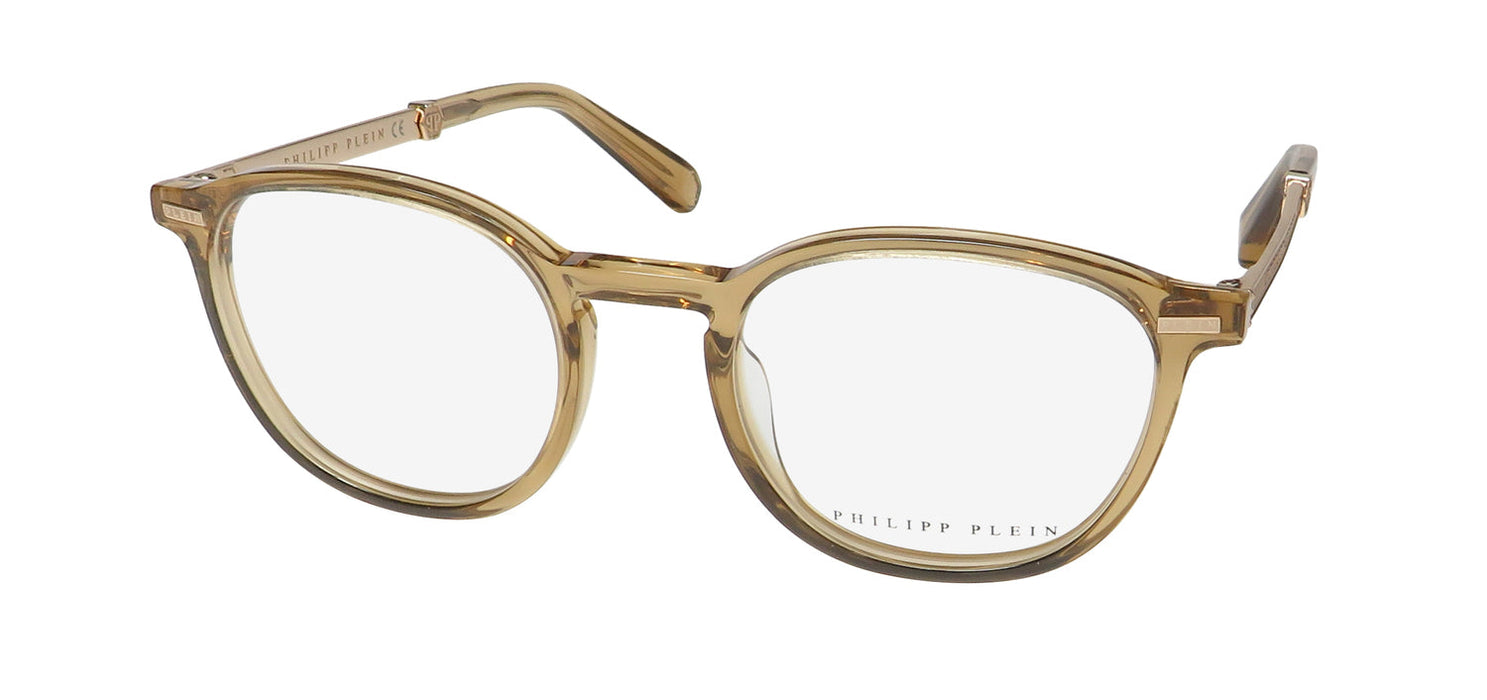 Philipp Plein Vpp057 Plein Gold Silhouette Eyeglasses