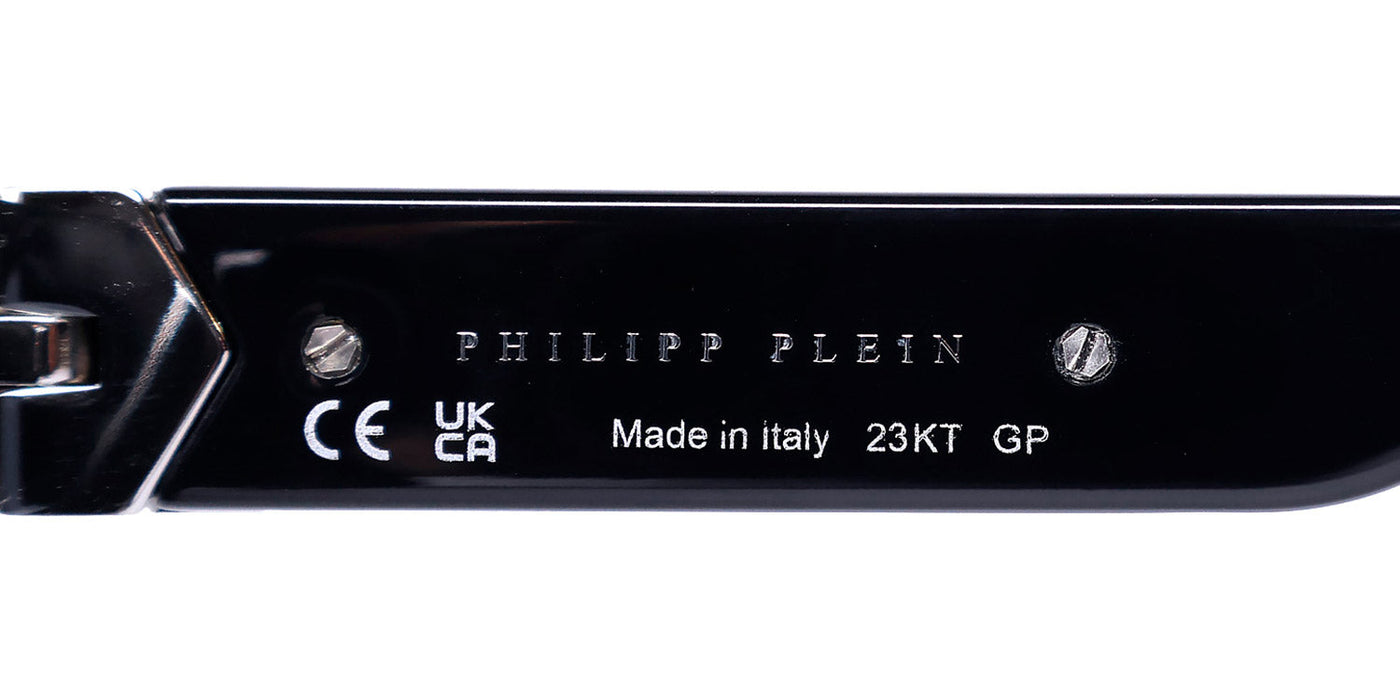 Philipp Plein Spp080 Plein Badge 23kt Gp Sunglasses