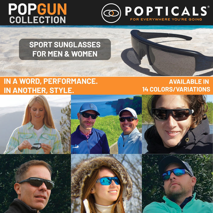 POPGUN | Polarized, Matte Black, Green Mirror