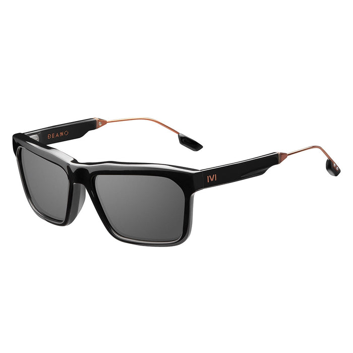 IVI VISION Sunglasses DEANO - Polished Black & Copper / Grey AR Lens