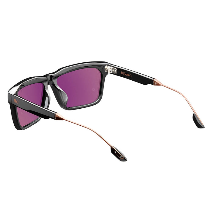 IVI VISION Sunglasses DEANO - Polished Black & Copper / Grey AR Lens