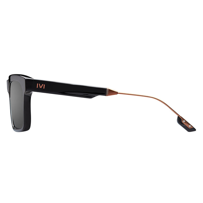IVI VISION Sunglasses DEANO - Polished Black & Copper / Grey AR Lens