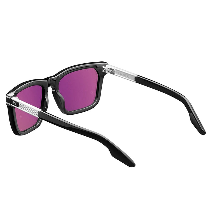 IVI VISION Sunglasses GRAVITAS - Polished Black - Brushed Aluminum / Grey AR Lens