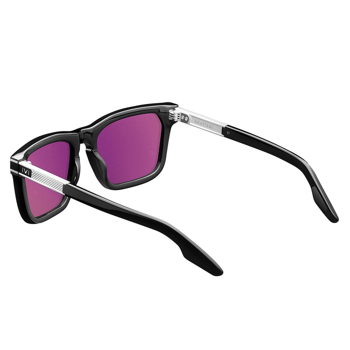 IVI VISION Sunglasses GRAVITAS - Polished Black - Brushed Aluminum / Grey AR Lens