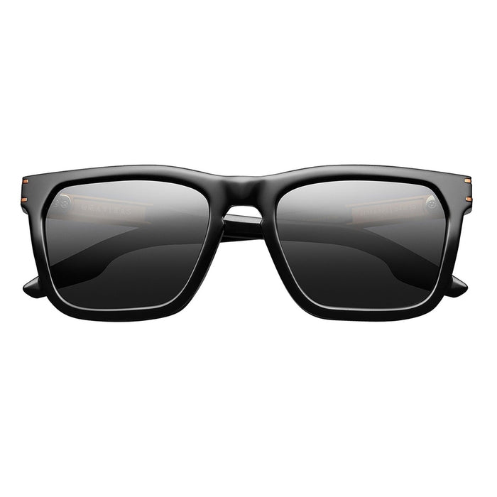 IVI VISION Sunglasses GRAVITAS - Polished Black - Brushed Aluminum / Grey AR Lens