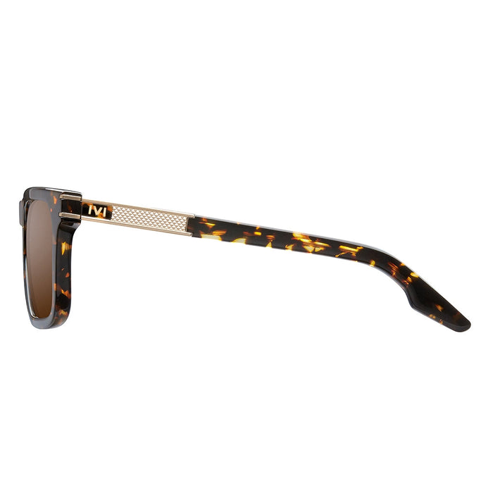 IVI VISION Sunglasses GRAVITAS - Polished Ambercomb Tortoise - Brushed Gold / Bronze AR Lens