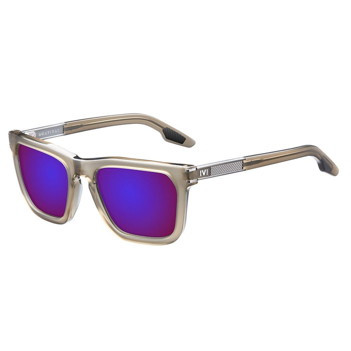 IVI VISION Sunglasses GRAVITAS - Polished Black - Brushed Aluminum / Grey AR Lens