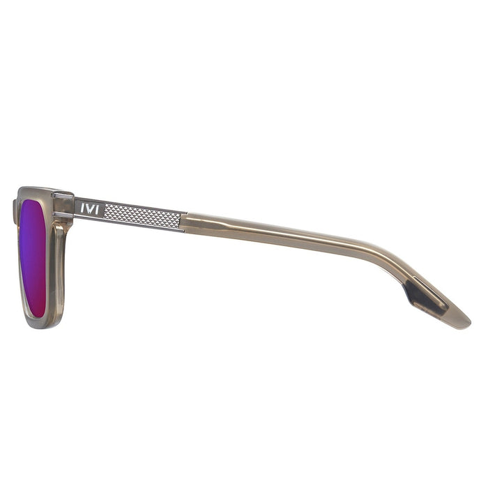 IVI VISION Sunglasses GRAVITAS - Polished Black - Brushed Aluminum / Grey AR Lens