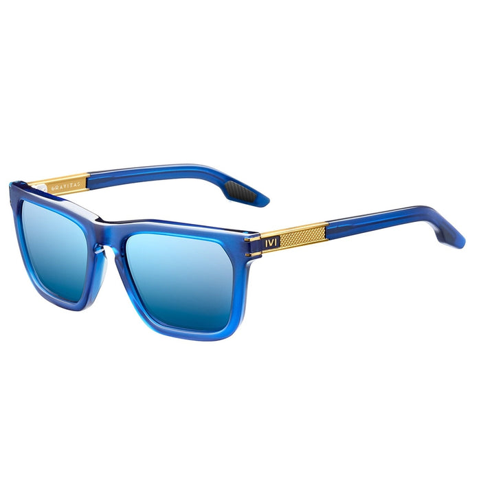 IVI VISION Sunglasses GRAVITAS - Polished Black - Brushed Aluminum / Grey AR Lens