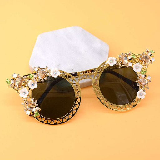 RAMODO JEWELRY Enchanted Floral Sunglasses - Vintage Glamour - Product image